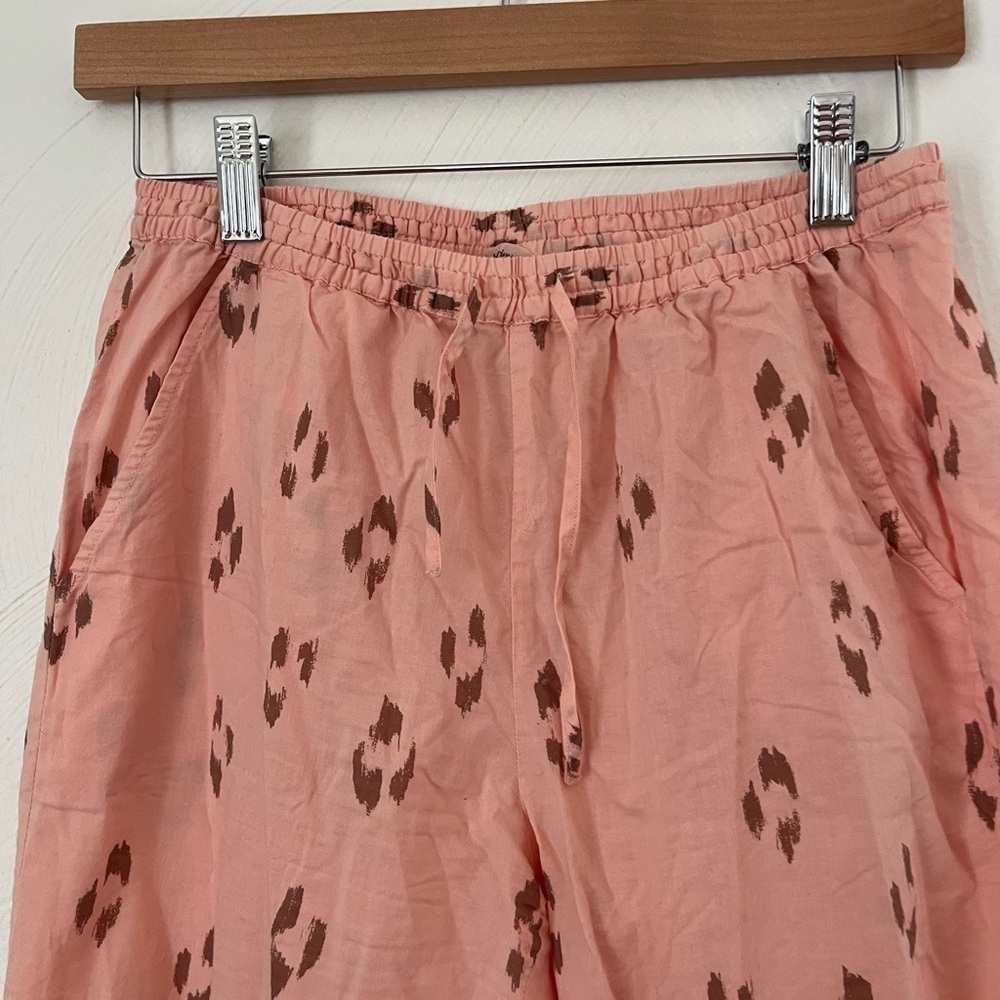 Eberyjey Organic Sandwashed Cotton Printed Long PJ Set in Animal Spot Rose Cloud - Picture 8 of 9